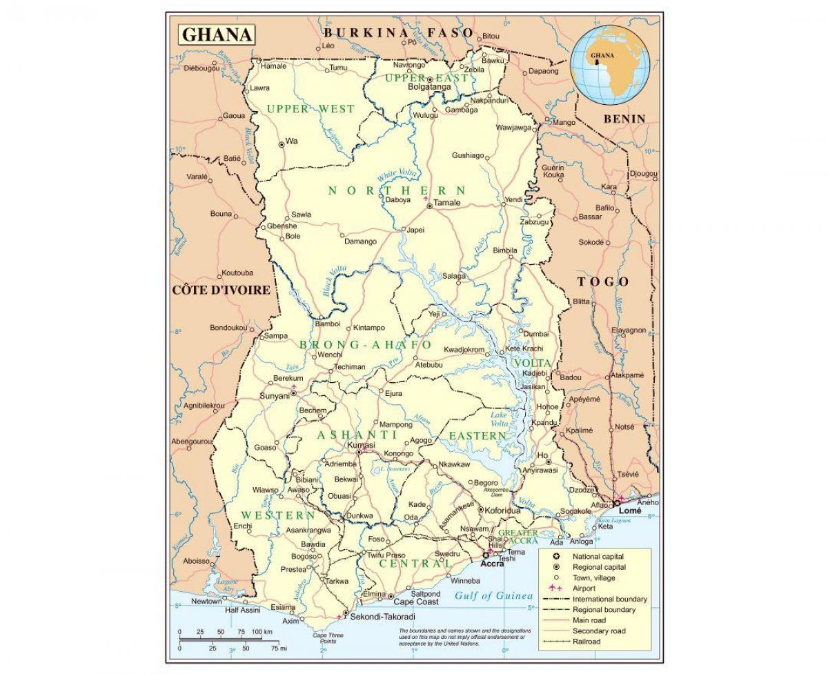 管理地図のガーナ